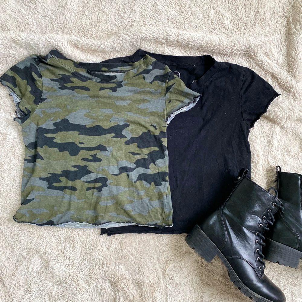 Women’s Cami and black crop top set